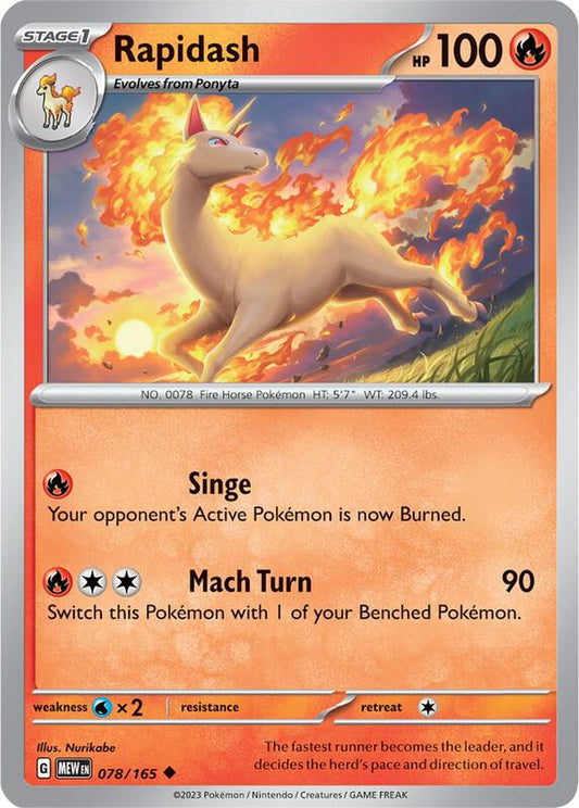 Rapidash 078/165 - SV: Scarlet & Violet 151 (MEW)