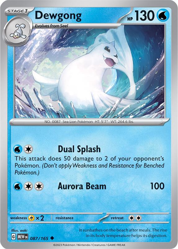 Dewgong 087/165 - SV: Scarlet & Violet 151 (MEW)