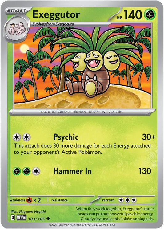 Exeggutor 103/165 - SV: Scarlet & Violet 151 (MEW)
