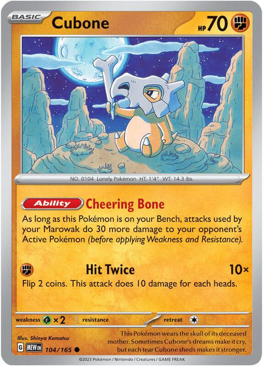 Cubone 104/165 - SV: Scarlet & Violet 151 (MEW)