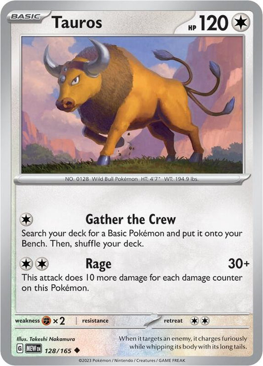Tauros 128/165 - SV: Scarlet & Violet 151 (MEW)
