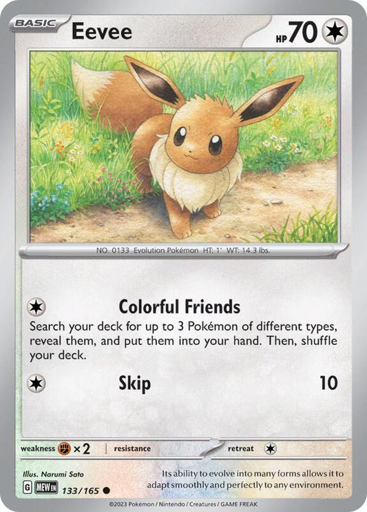 Eevee 133/165 - SV: Scarlet & Violet 151 (MEW)