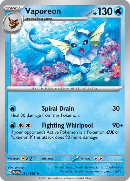 Vaporeon 134/165 - SV: Scarlet & Violet 151 (MEW)
