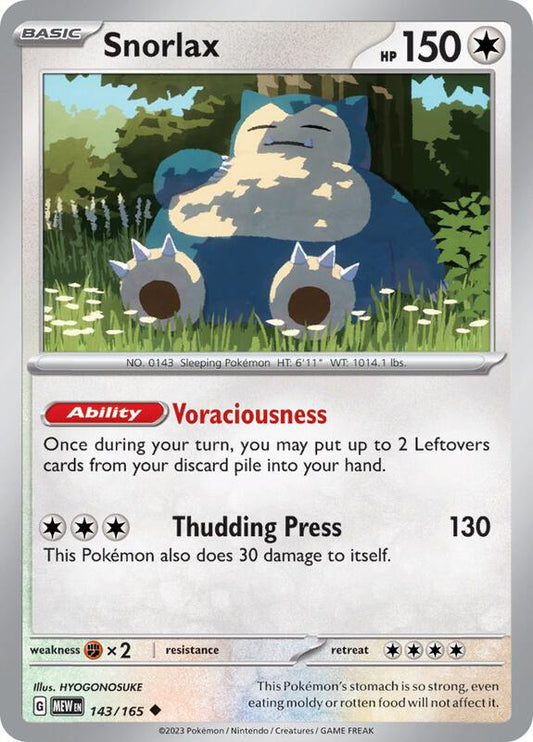 Snorlax 143/165 - SV: Scarlet & Violet 151 (MEW)