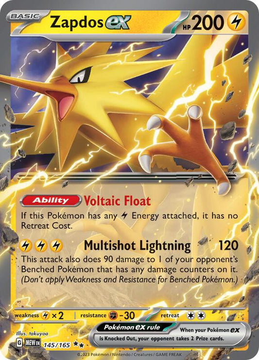 Zapdos ex 145/165 - SV: Scarlet & Violet 151 (MEW)
