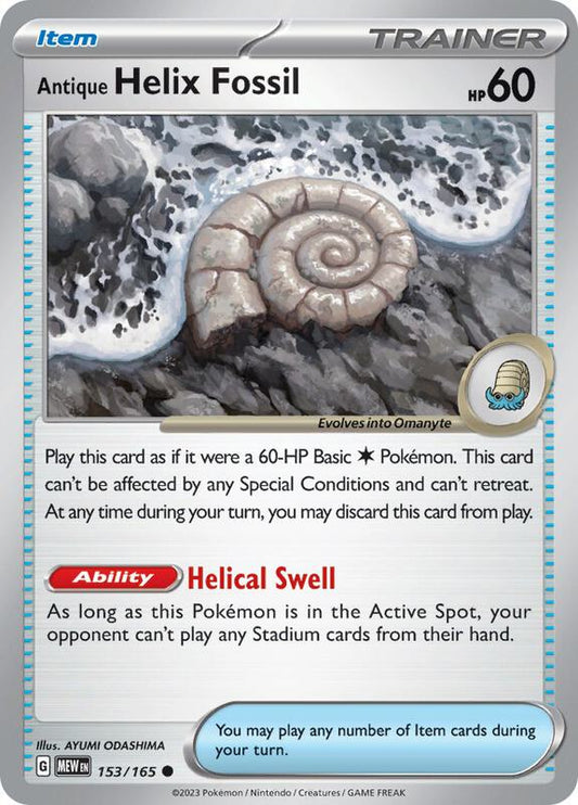 Antique Helix Fossil 153/165 - SV: Scarlet & Violet 151 (MEW)