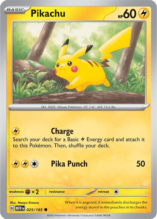 Pikachu 025/165 - SV: Scarlet & Violet 151 (MEW)