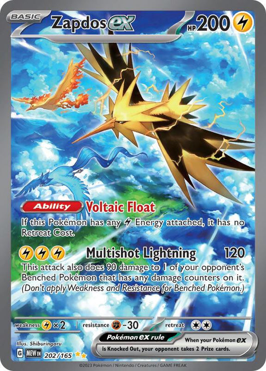 Zapdos ex 202/165 - SV: Scarlet & Violet 151 (MEW)