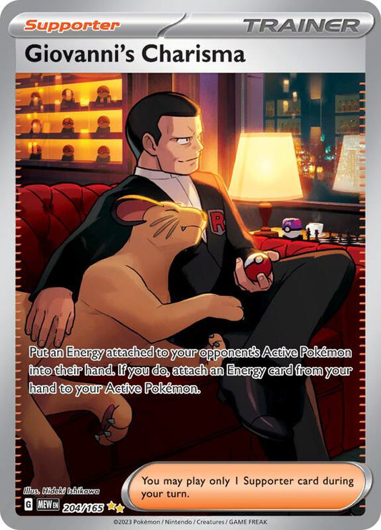 Giovanni's Charisma 204/165 - SV: Scarlet & Violet 151 (MEW)