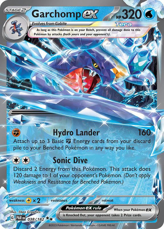 Garchomp ex 038/182 - SV04: Paradox Rift (PAR)
