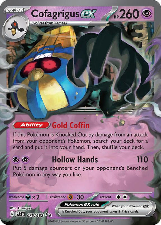 Cofagrigus ex 076/182 - SV04: Paradox Rift (PAR)
