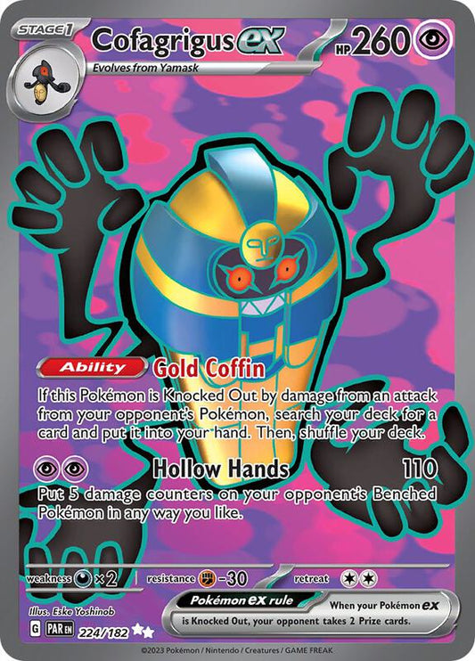 Cofagrigus ex 224/182 - SV04: Paradox Rift (PAR)