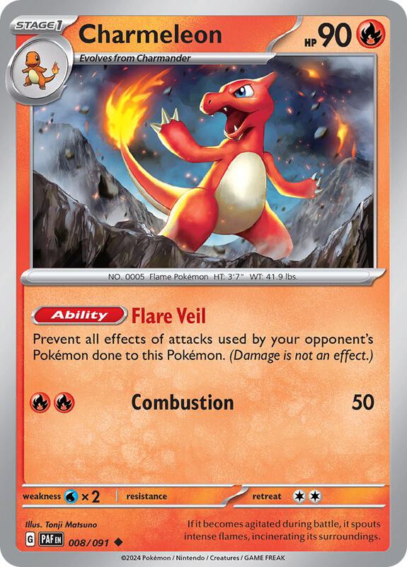 Charmeleon 008/091 - SV: Paldean Fates (PAF)