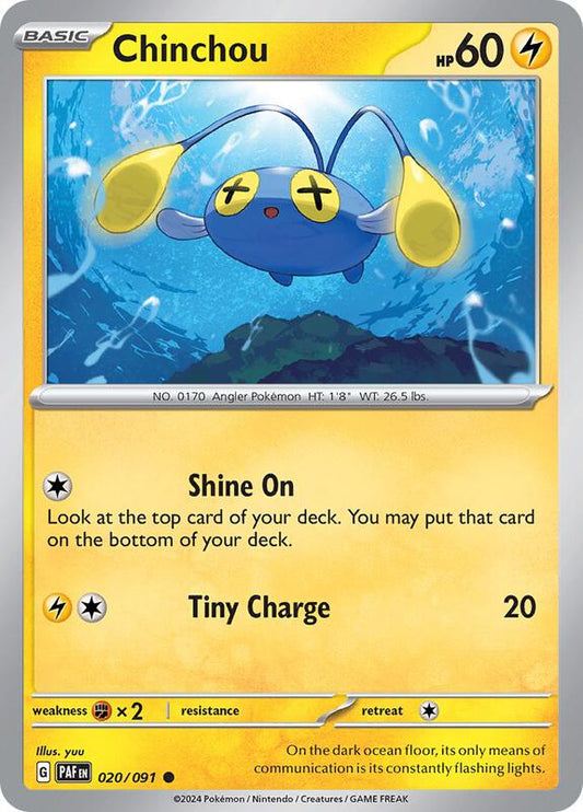 Chinchou 020/091 - SV: Paldean Fates (PAF)