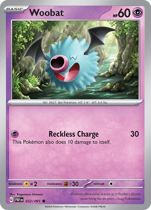 Woobat 032/091 - SV: Paldean Fates (PAF)