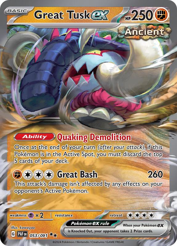 Great Tusk ex 053/091 - SV: Paldean Fates (PAF)