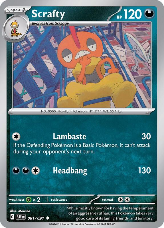 Scrafty 061/091 - SV: Paldean Fates (PAF)