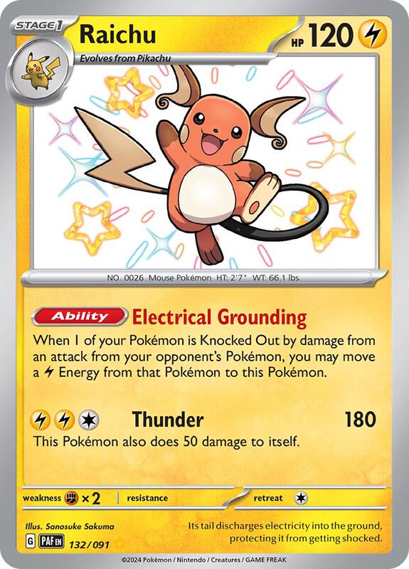 Raichu 132/091 - SV: Paldean Fates (PAF)
