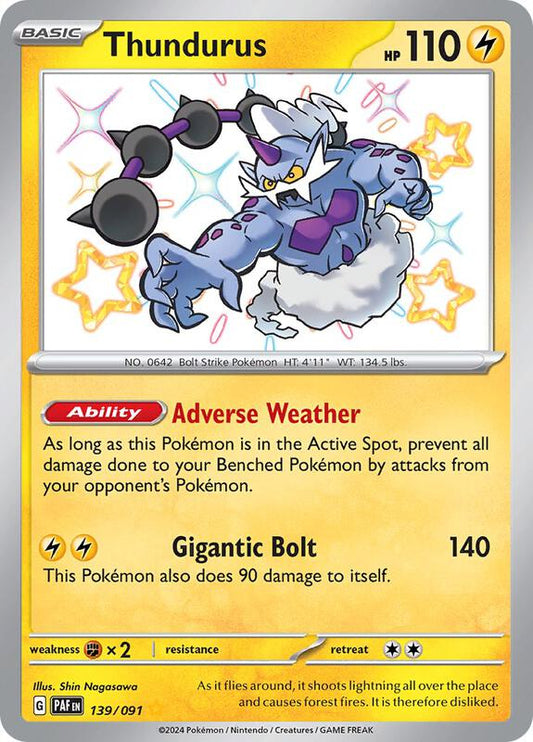 Thundurus 139/091 - SV: Paldean Fates (PAF)