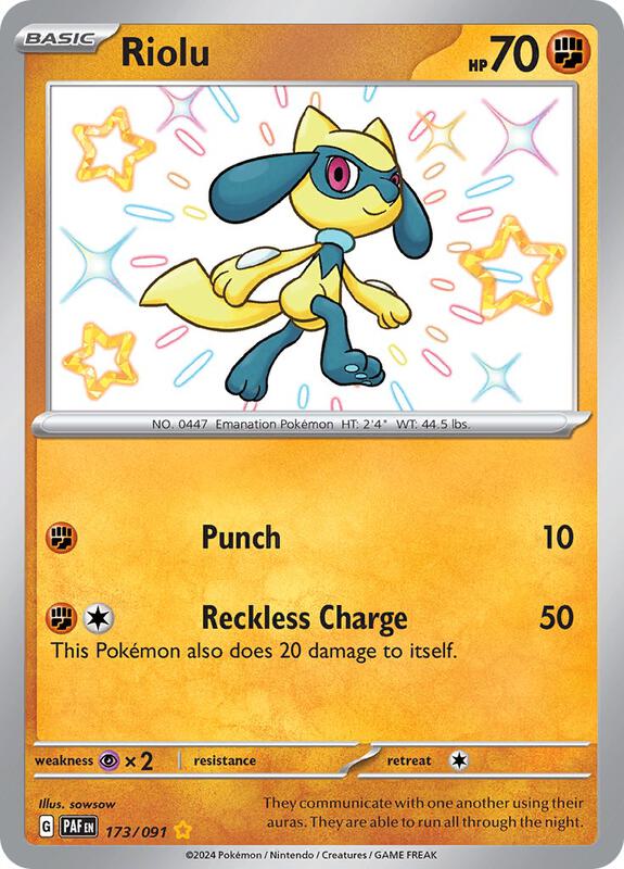 Riolu 173/091 - SV: Paldean Fates (PAF)