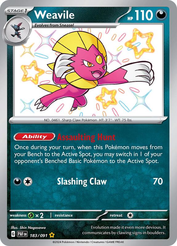 Weavile 183/091 - SV: Paldean Fates (PAF)