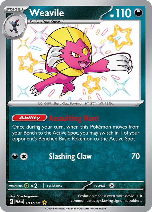 Weavile 183/091 - SV: Paldean Fates (PAF)