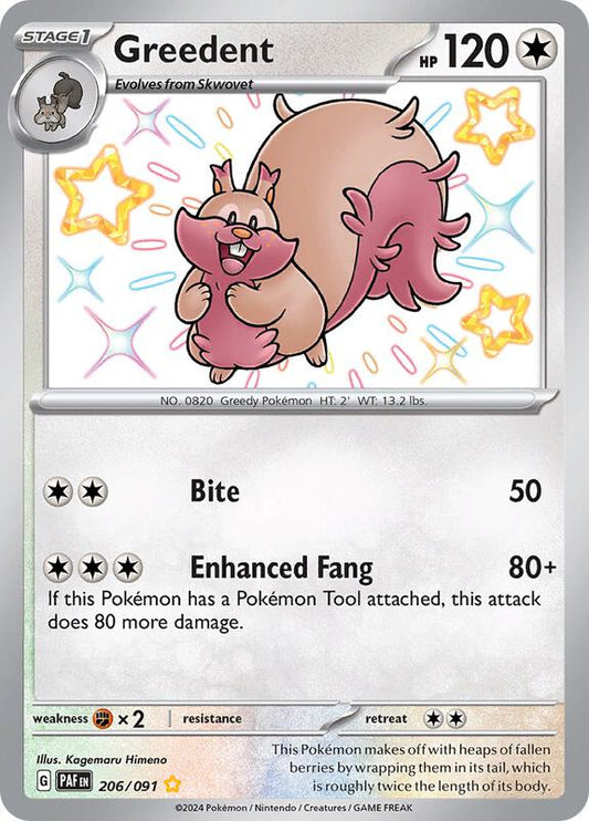 Greedent 206/091 - SV: Paldean Fates (PAF)