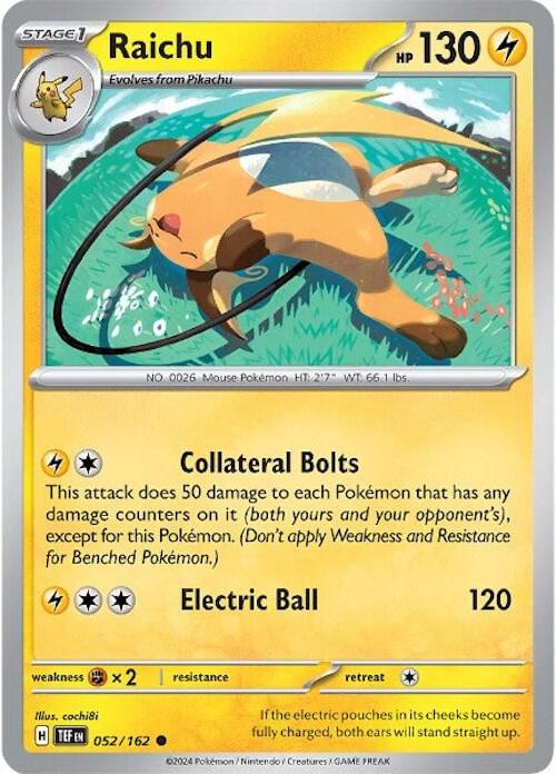 Raichu 052/162 - SV05: Temporal Forces (TEF)