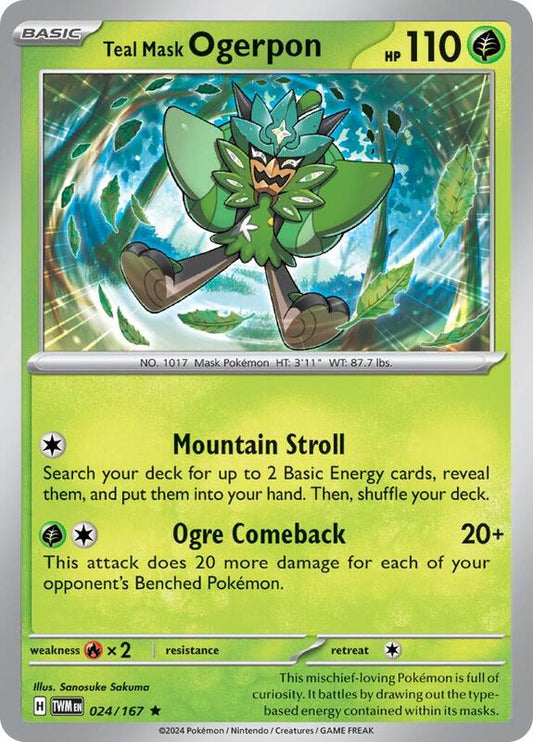 Teal Mask Ogerpon 024/167 - SV06: Twilight Masquerade (TWM)