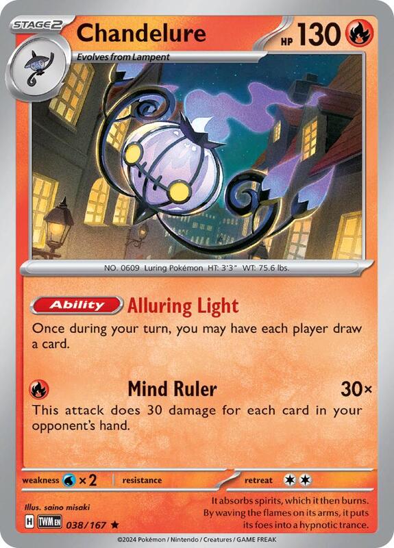 Chandelure 038/167 - SV06: Twilight Masquerade (TWM)