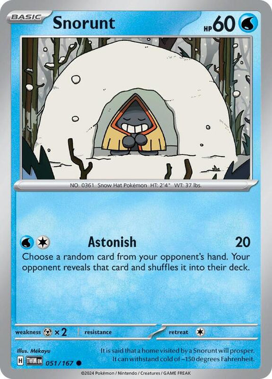 Snorunt 051/167 - SV06: Twilight Masquerade (TWM)