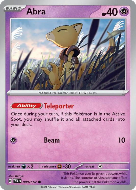 Abra 080/167 - SV06: Twilight Masquerade (TWM)