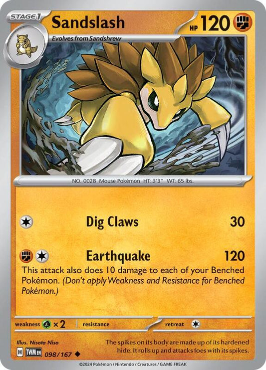 Sandslash 098/167 - SV06: Twilight Masquerade (TWM)