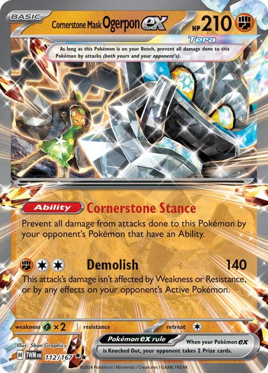 Cornerstone Mask Ogerpon ex 112/167 - SV06: Twilight Masquerade (TWM)