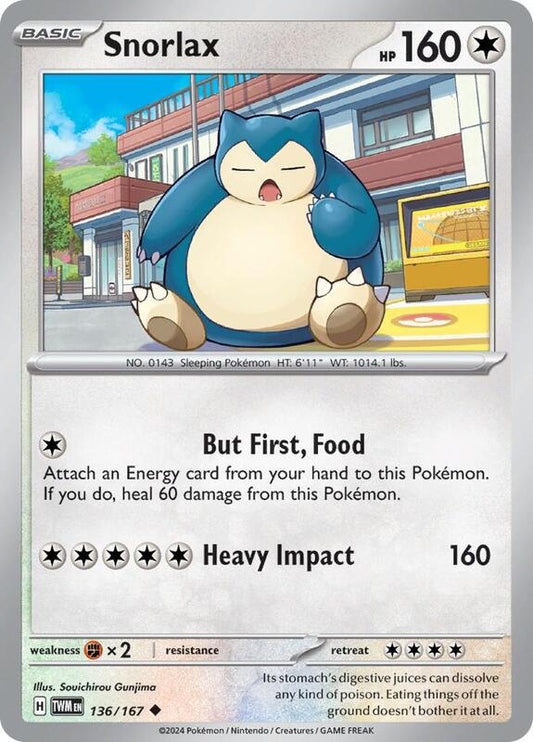 Snorlax 136/167 - SV06: Twilight Masquerade (TWM)