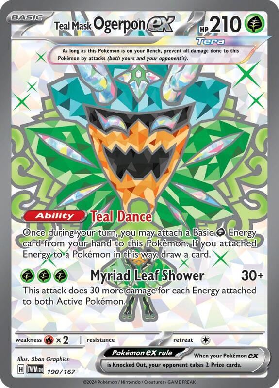 Teal Mask Ogerpon ex 190/167 - SV06: Twilight Masquerade (TWM)