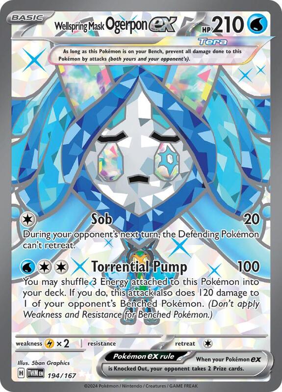 Wellspring Mask Ogerpon ex 194/167 - SV06: Twilight Masquerade (TWM)