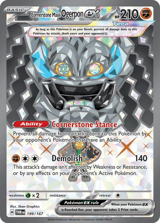 Cornerstone Mask Ogerpon ex 199/167 - SV06: Twilight Masquerade (TWM)