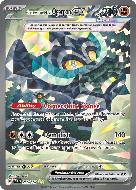 Cornerstone Mask Ogerpon ex 215/167 - SV06: Twilight Masquerade (TWM)