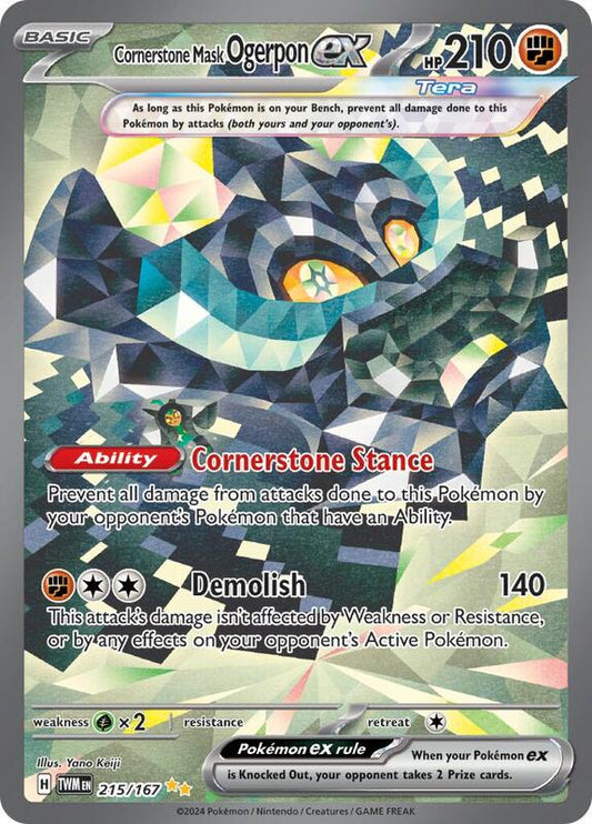 Cornerstone Mask Ogerpon ex 215/167 - SV06: Twilight Masquerade (TWM)