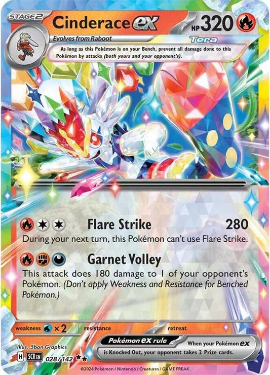 Cinderace ex 028/142 - SV07: Stellar Crown (SCR)