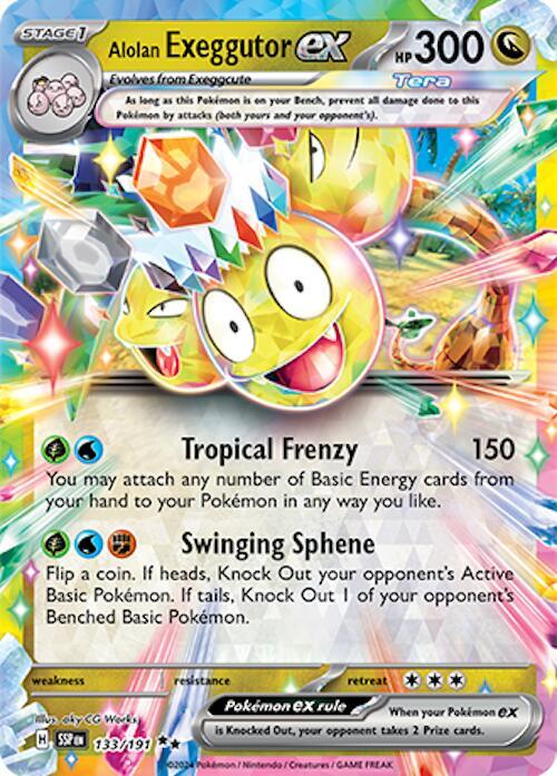 Alolan Exeggutor ex 133/191 - SV08: Surging Sparks (SSP)