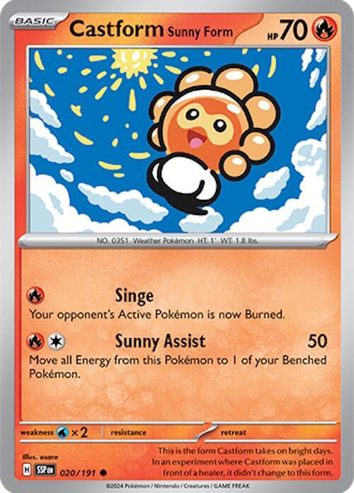 Castform Sunny Form 020/191 - SV08: Surging Sparks (SSP)