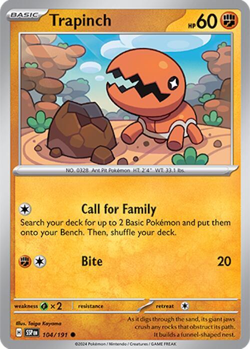 Trapinch 104/191 - SV08: Surging Sparks (SSP)