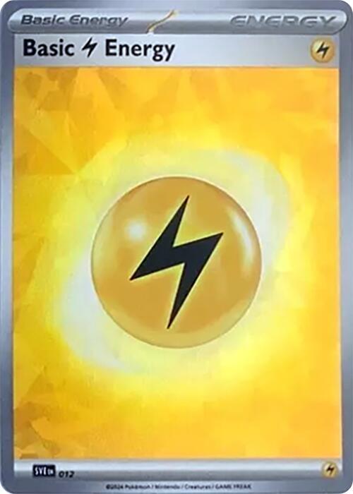 Basic Lightning Energy (Cracked Ice Holo) 012/ - SV07: Stellar Crown (SCR)