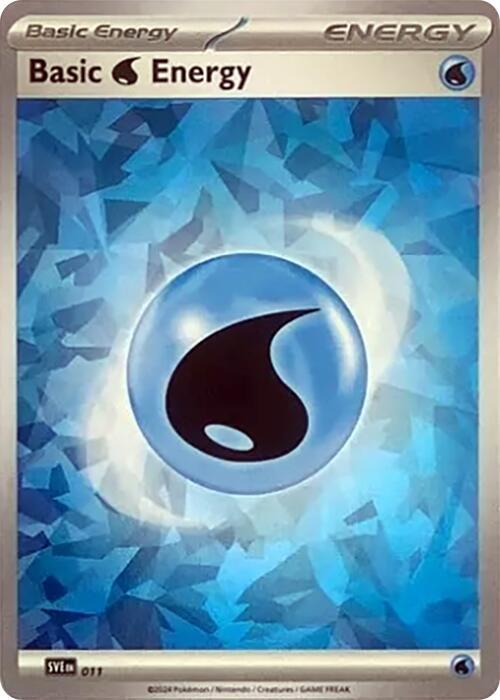 Basic Water Energy (Cracked Ice Holo) 011/ - SV07: Stellar Crown (SCR)