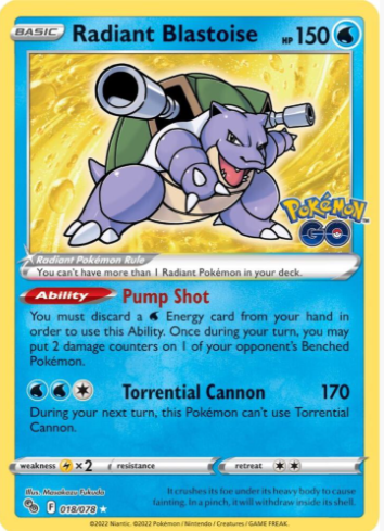 Radiant Blastoise - Pokemon GO (PGO)